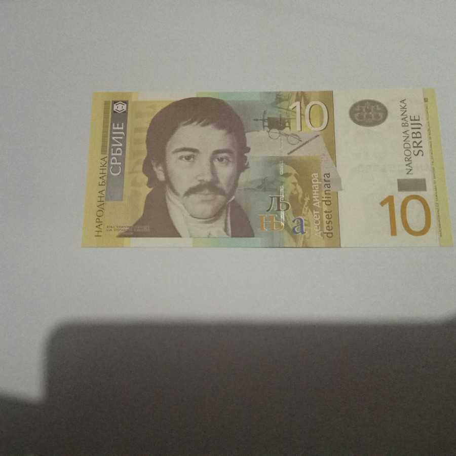 uang kuno uang asing 10 dinara serbia