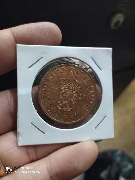 A2561 Koin kuno 2 setengah Cent Tahun 1920 Jaman Belanda Sesuai Gambar