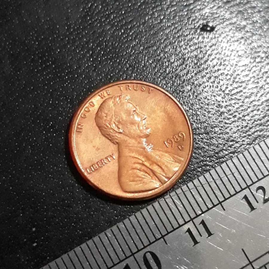 Amerika ( United States ) - 1 Cent 1989 D : Koin / Asing / Kuno