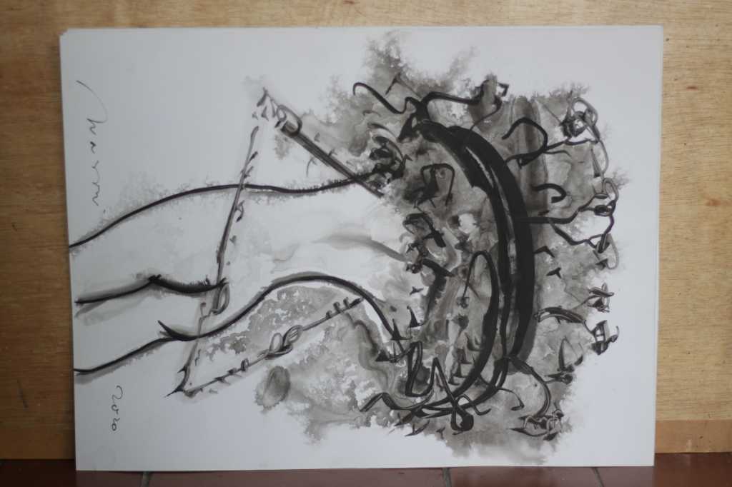 Lukisan tinta diatas kertas ( Kembali )