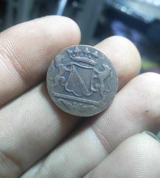 A 2113 Koin Kuno VOC Ultrech Doit Tahun 1790 Bekas Pakai Kondisi Sesuai Gambar