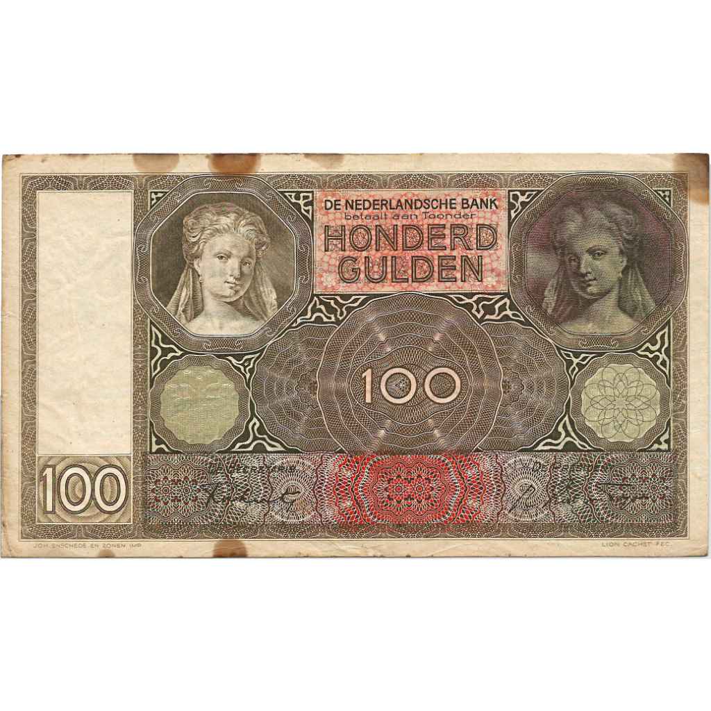 Uang Kuno Belanda (Netherland) 1942 100 Gulden