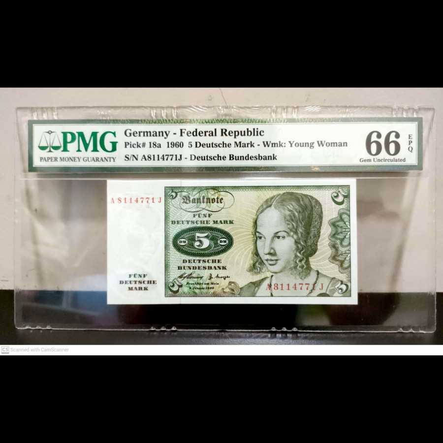 Germany 5 Deutsche Mark 1960 UNC PMG 66 EPQ