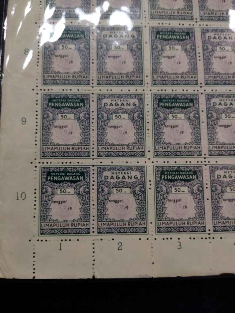 Materai Dagang/Pengawasan Nominal 50 Rupiah A-001