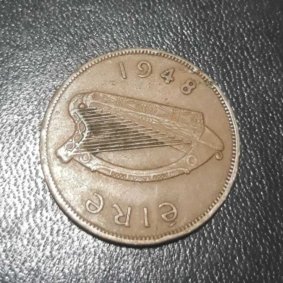 Irlandia ( Ireland Rep. ) - 1 Penny 1948 : Koin / Asing / Kuno