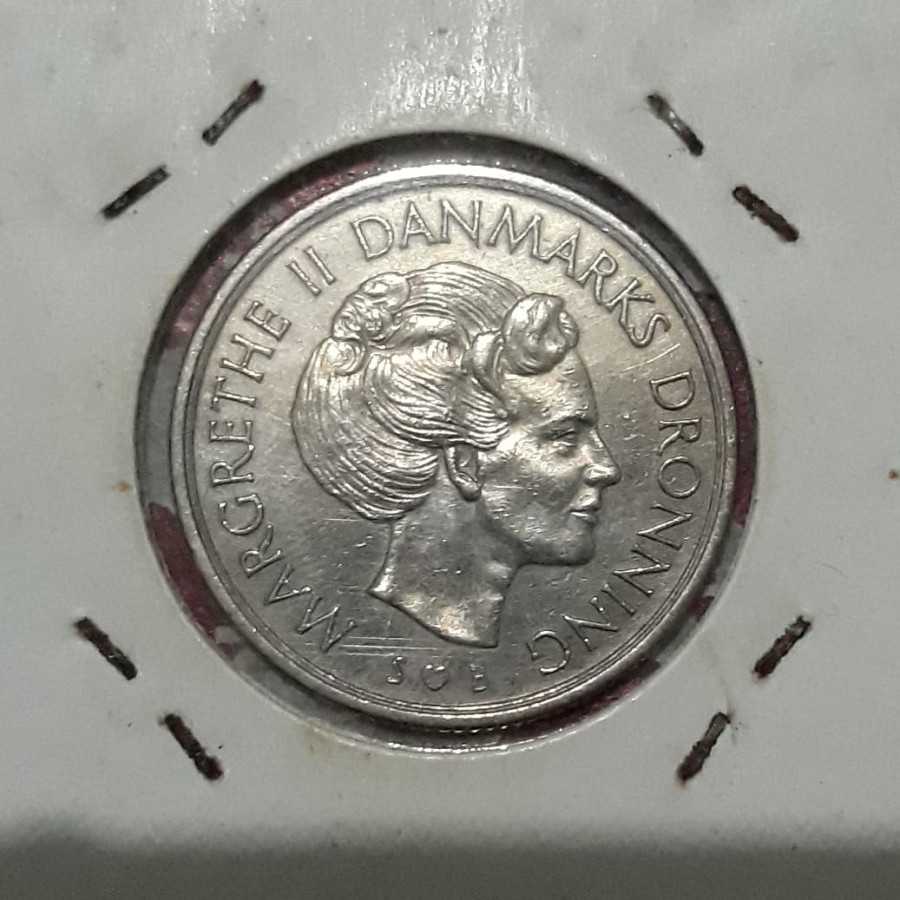 Denmark - 1 Krone 1976 : Koin / Asing / Uang Kuno