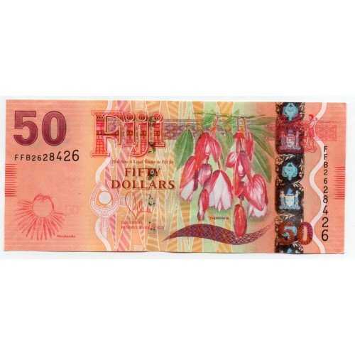 BL 1058 Fiji - 50 Dollars 2007 AUNC Pick 113a Sesuai gambar