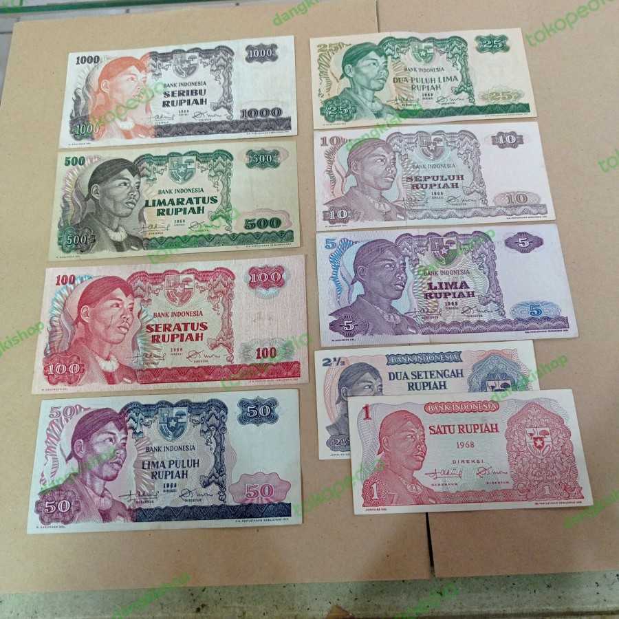 uang kuno set 1-1000 seri Soedirman
