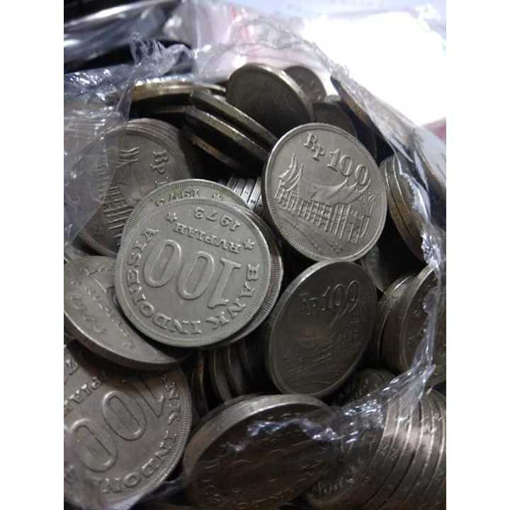 A1543 Per 1 Keping 100 Rupiah Tebal tahun 1973 Bekas Pakai