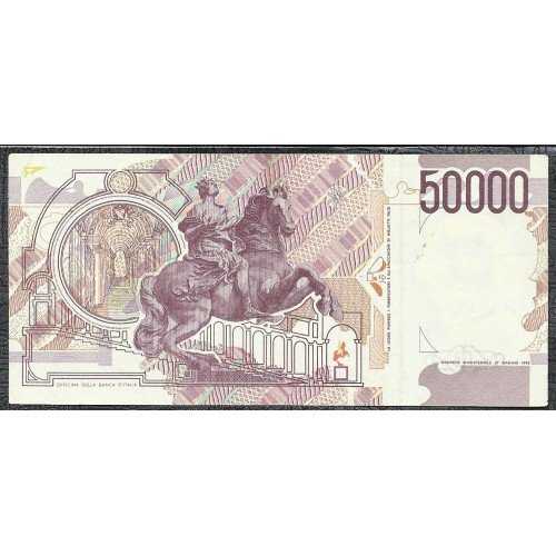 Bl 1181 Italia 50000 Lire tahun 1992 Bekas pakai CUCI Sesuai gambar