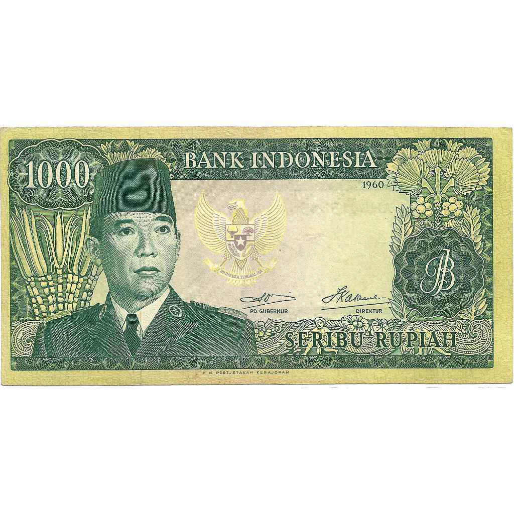 RARE Uang Kuno Indonesia (Soekarno) 1960 1000 Rupiah
