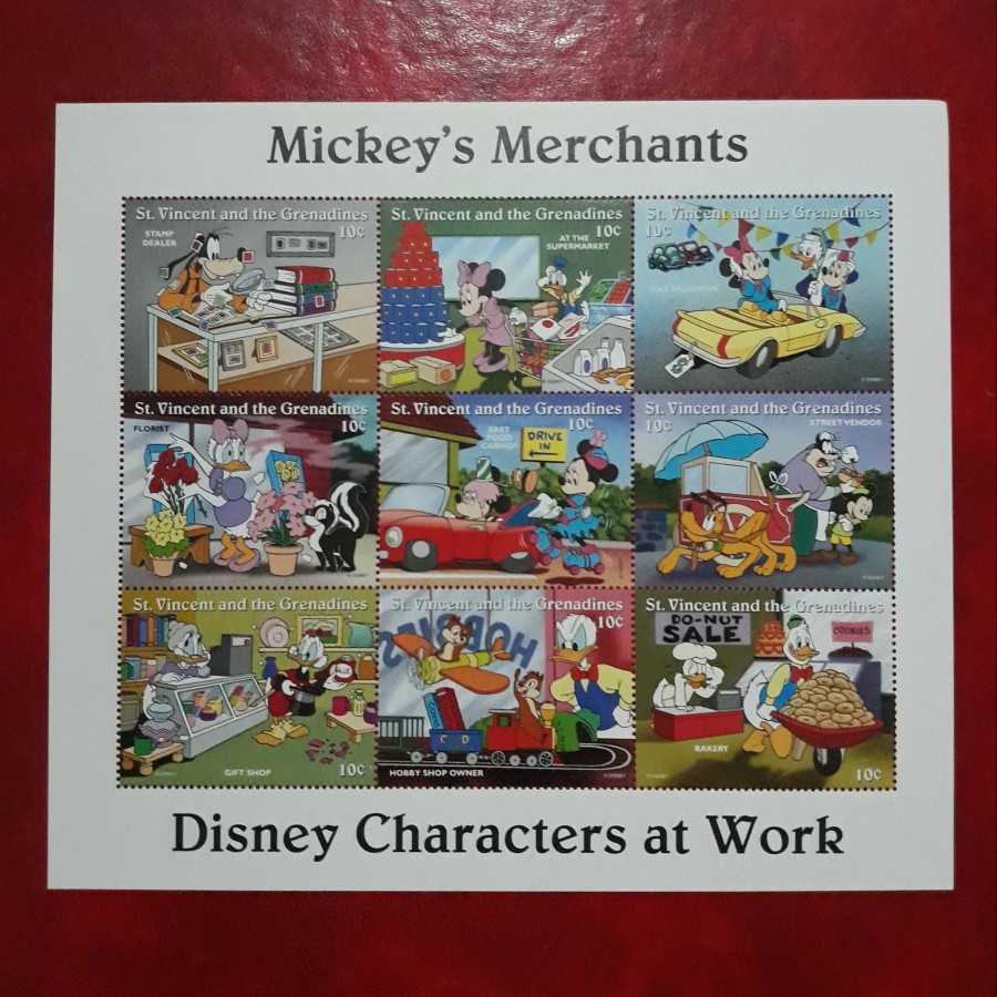 Perangko / Stamp : St Vincent & The Grenadines - Disney blok isi 9 (1)