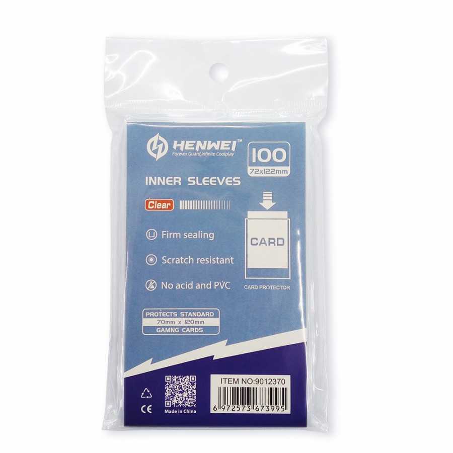 HENWEI plastik pelindung kartu trading card slevees bening 72 x 122 mm