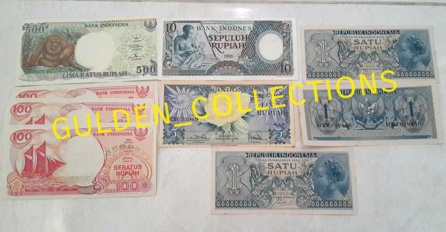 Paket uang kuno 818 rupiah kertas mahar pernikahan PBB