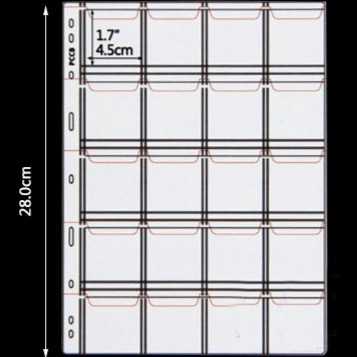 Refill koin bening mingt pccb 20 pocket kantong transparan bijian