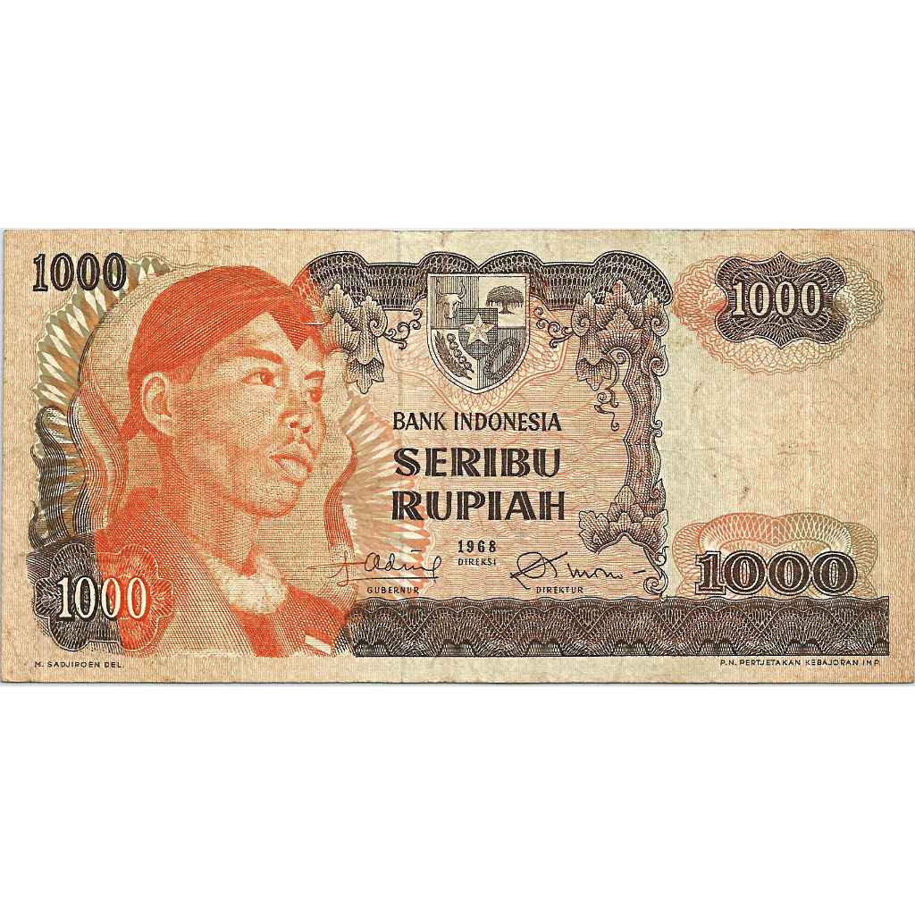 Uang Kuno Indonesia 1968 1000 Rupiah (Sudirman)