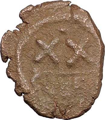 PHOCAS 603 AD Authentic Ancient Medieval Half Follis Byzantine Coin CERTIFIED PAPER