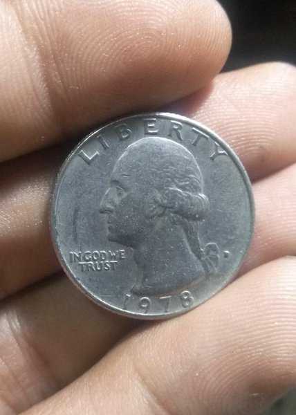 A 1991 Per 1 Keping Koin Quarter Dollar USA Tahun 1978 bekas Pakai Kondisi Sesuai Gambar