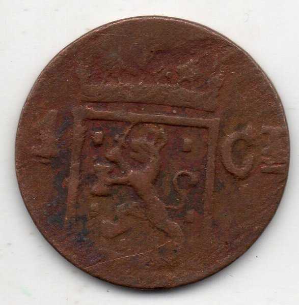 A1384 Nederlands Indies 1 Cent Tahun 1838 J Bekas Sesuai Gambar