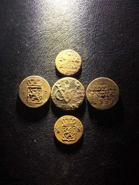 A3667 Lot 5 Keping Koin jaman penjajahan Belanda Sesuai Dengan Gambar Ready