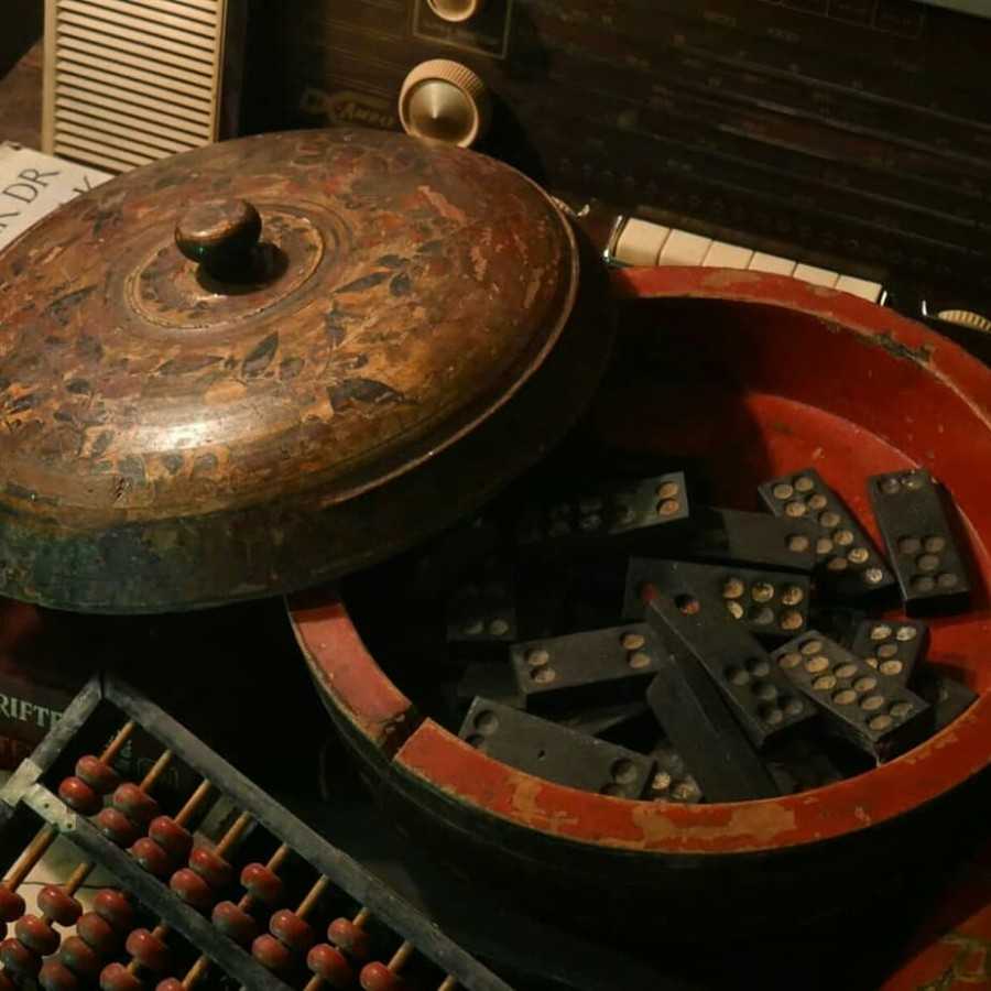 Kartu Domino China Antik Kayu Swanci