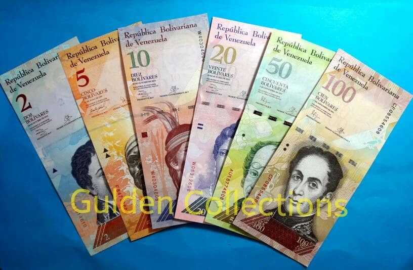 Uang Kuno Luar Negri Set 6 Lembar Venezuela UNC Gress