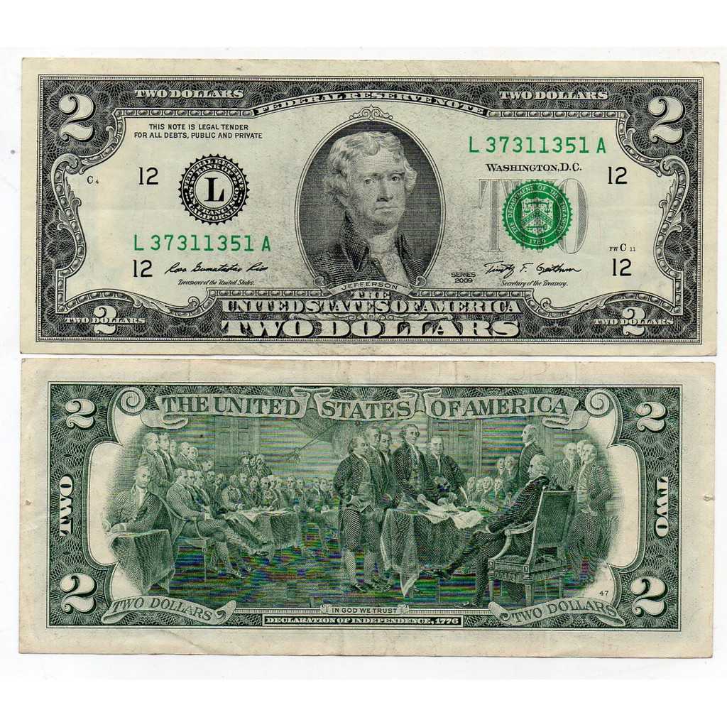 BL3454 Per 1 Lembar 1 Dollar Amerika Asli Ready Untuk Mahar Mas Kawin (2 Dollar bekas)