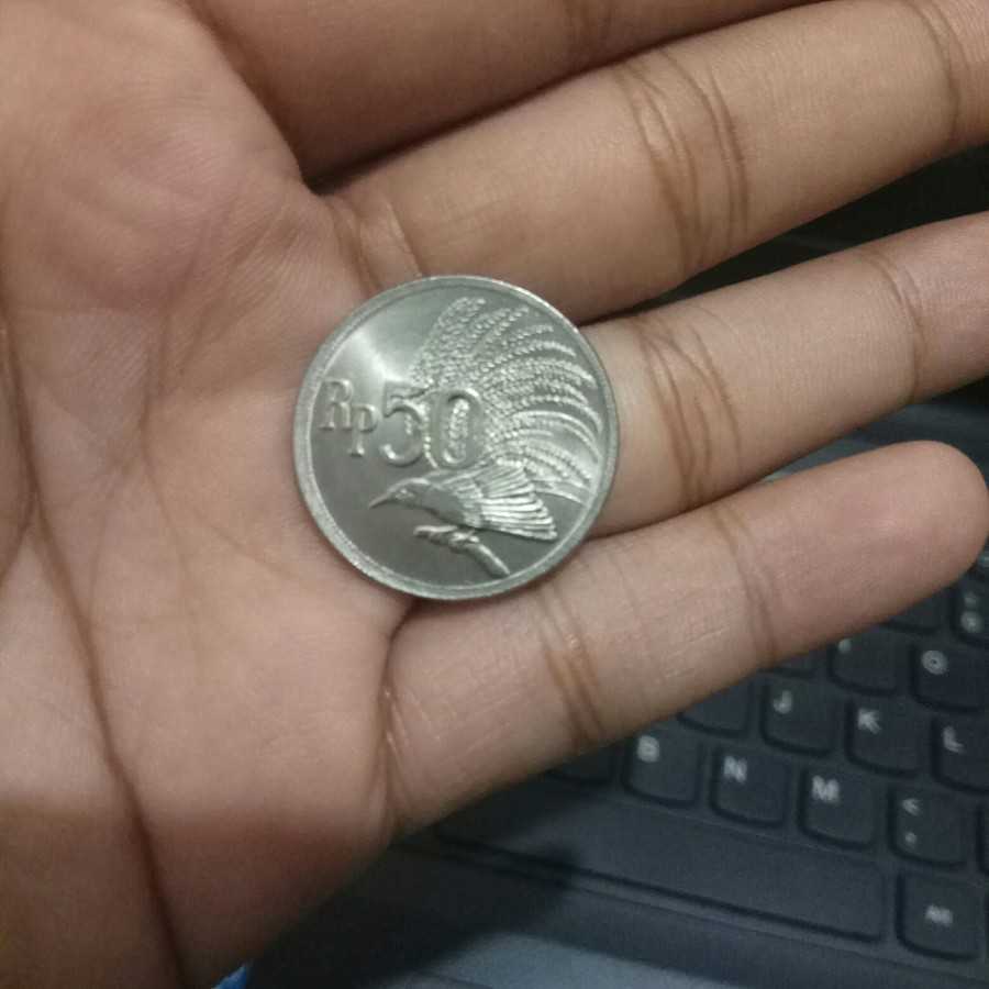 koin kuno 50 rupiah cendrawasih