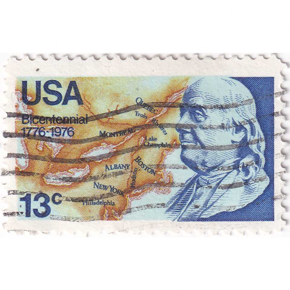 Prangko United States 1976 - Bust of Franklin Used