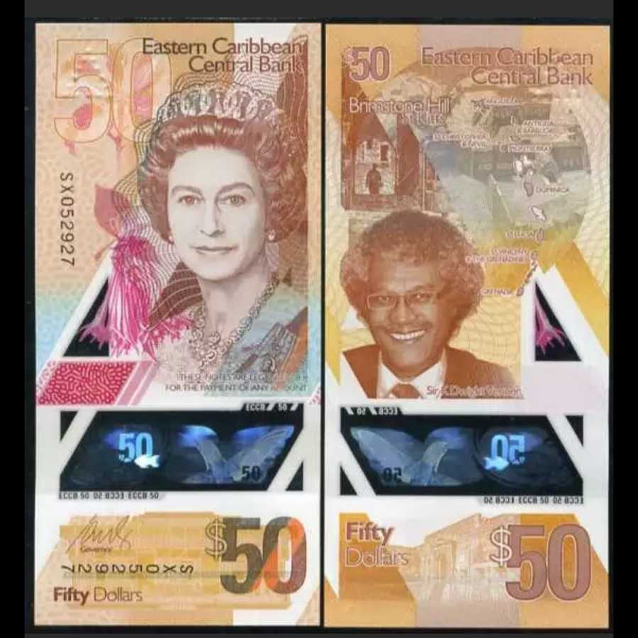 East Caribbean 50 Dollars Polymer UNC