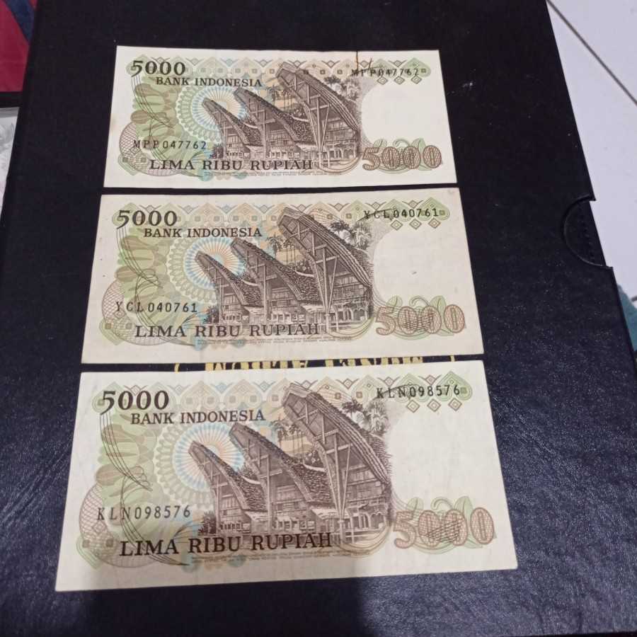 termurah uang kuno asah intan set 3 lembar vf bagus