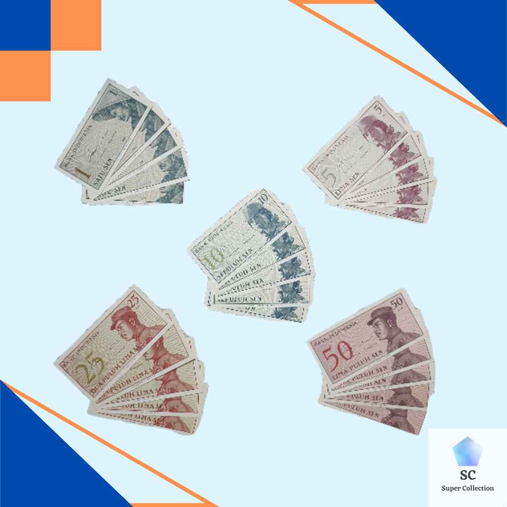 [PA1] Uang Kuno Indonesia Seri Sukarelawan Urut 5 Set