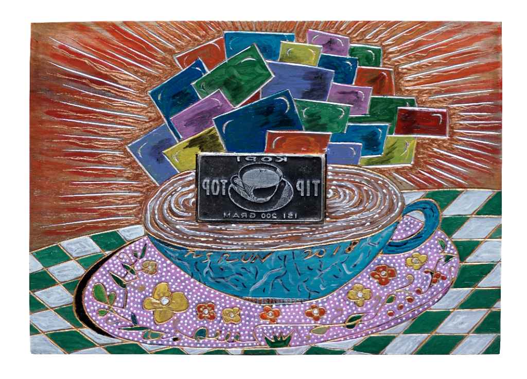 Lukisan Karya Nasirun #4 Stampel 2018 On Wood [A004]