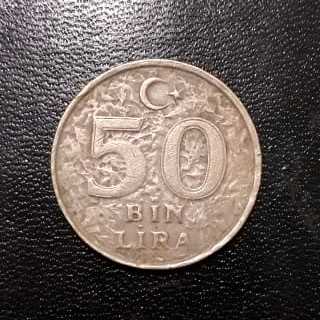 Turki (Turkey) - 50 Bin Lira 1997 : Koin / Asing / Uang Kuno