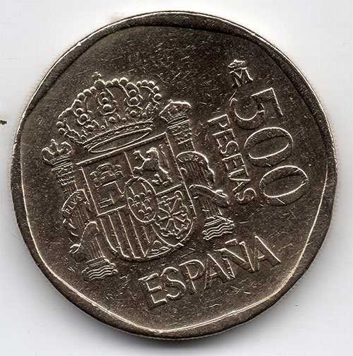 X 715 Spain Spanyol 500 Pesetas tahun 1989 Sesuai gambar
