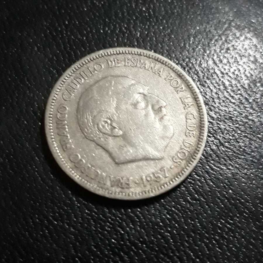 Spanyol ( Spain ) - 5 Pesetas 1957 ( 58 ) : Koin / Asing / Kuno