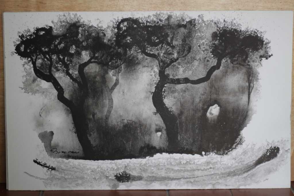 Lukisan tinta diatas kertas ( Tumbuh Dari Dalam )