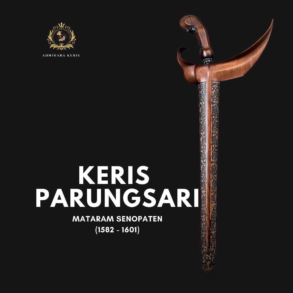 Keris Parungsari Kinatah Panjiwilis (EMAS TUA) Mataram Senopaten