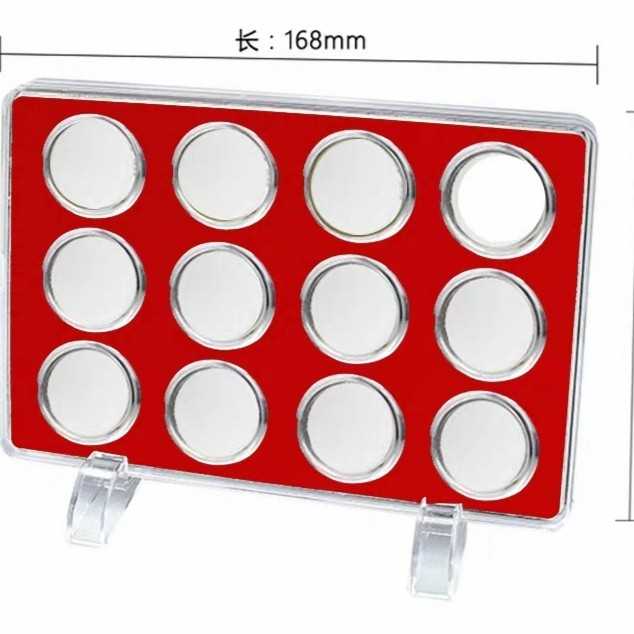 Display berdiri 12 kapsul koin 168 x 113 mm
