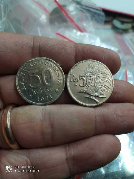 Indonesia 50 Rupiah Tahun 1971 Kondisi Sudah Dibersihkan 1 Keping X008