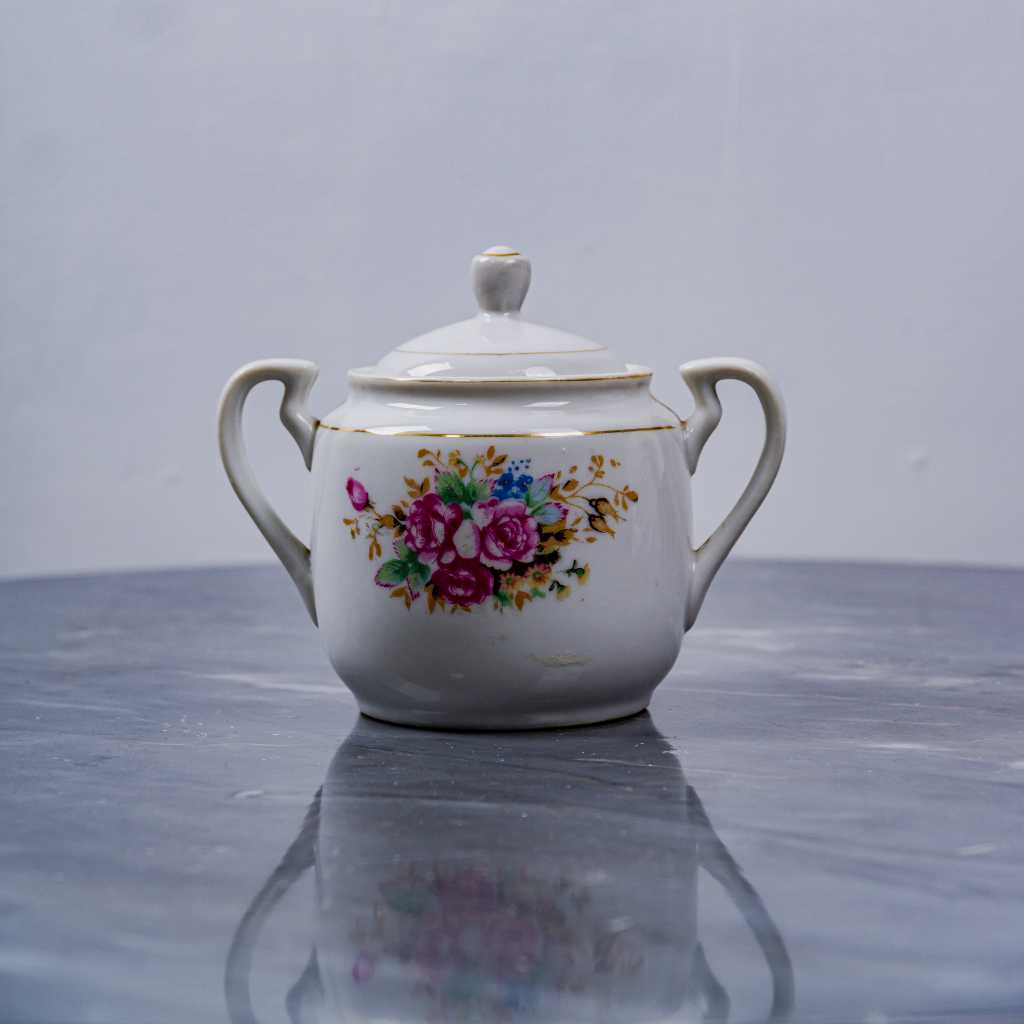 Satu Tempat Krimer Flower Rose & Satu Tempat Gula