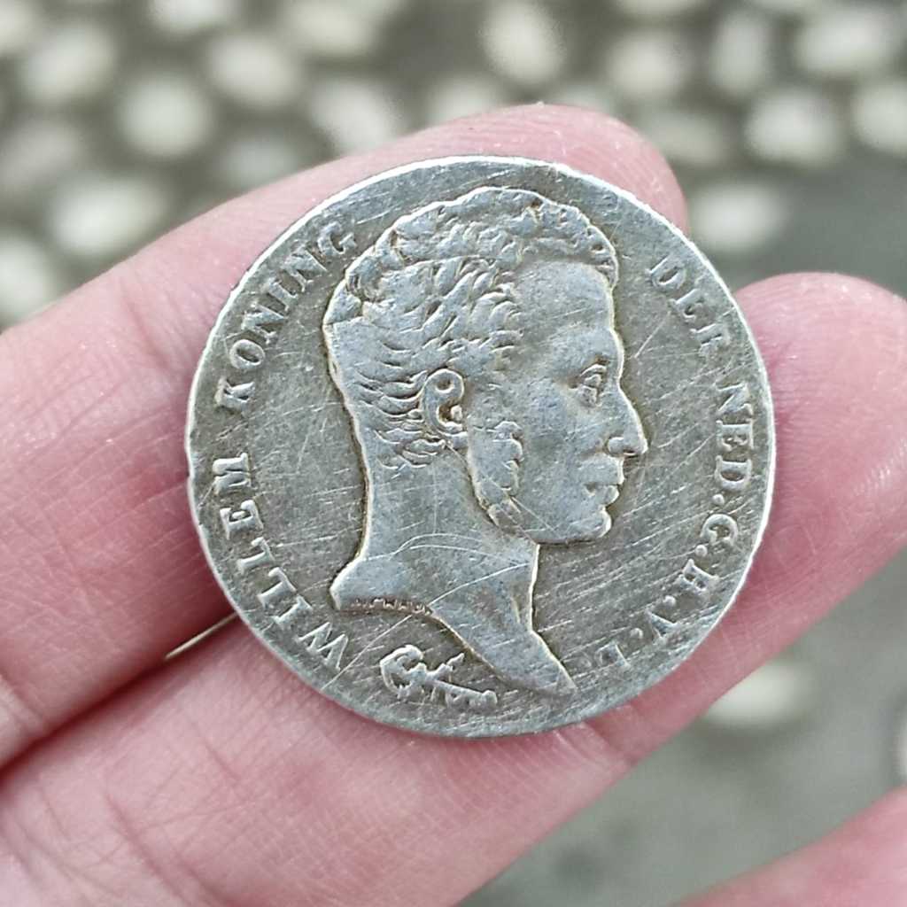Koin perak 1 Gulden 1839 Willem I kondisi mulus