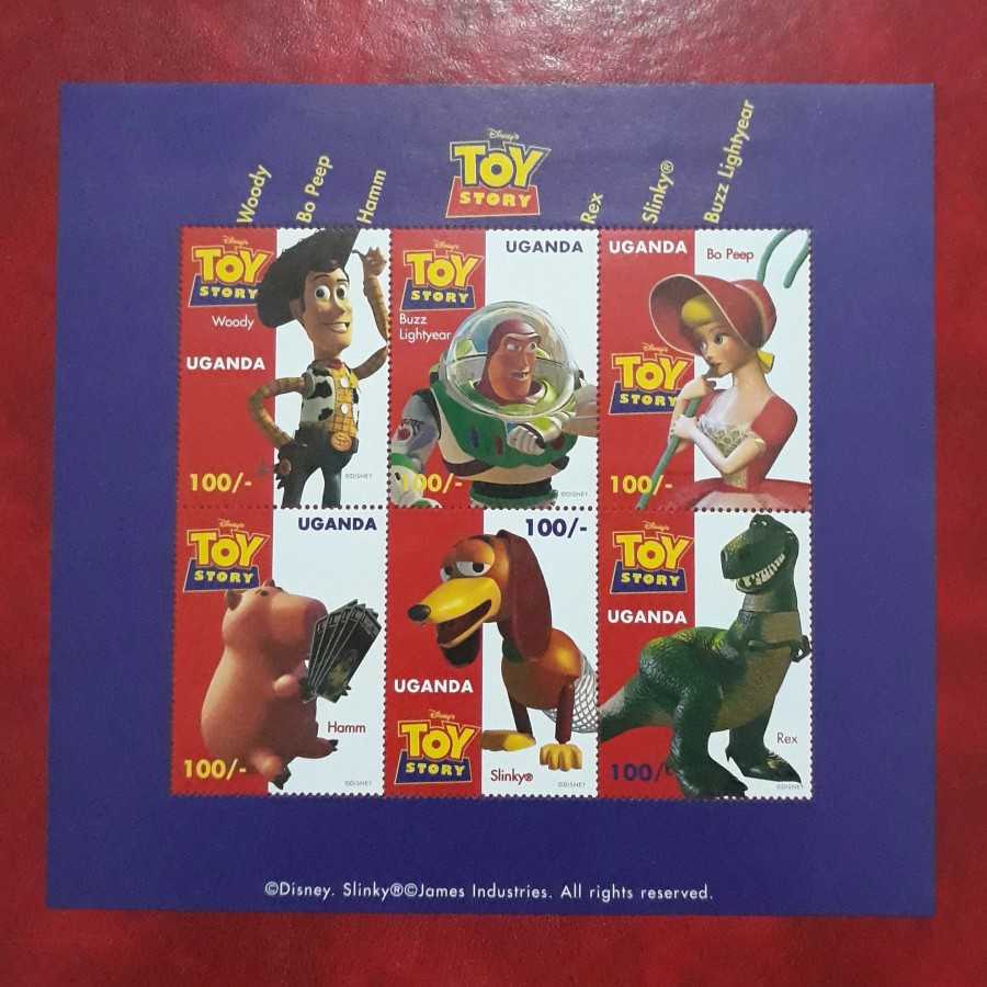 Perangko / Stamp : Uganda - Disney " Toy Story " blok isi 6 pcs