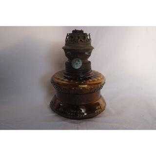 Tempat Lampu Minyak  Ayam Motif Warna Coklat motif