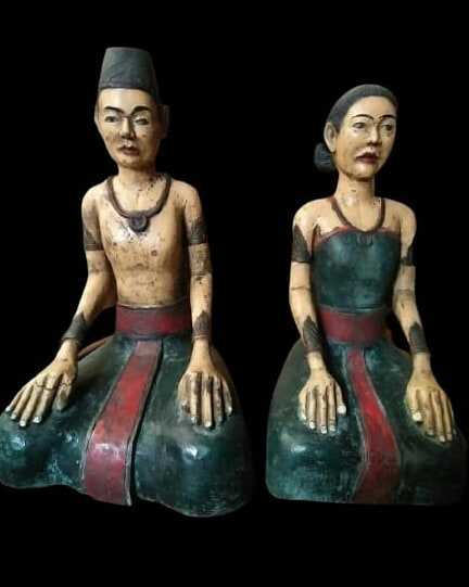 A Kampung pair of " Loro Blonyo " Insperable couple ~ Yogyakarta High 51cm
