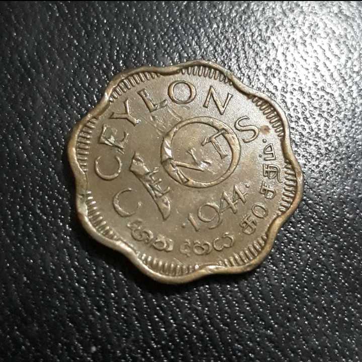 Ceylon - 10 Cents 1944 : Koin / Asing / Uang Kuno