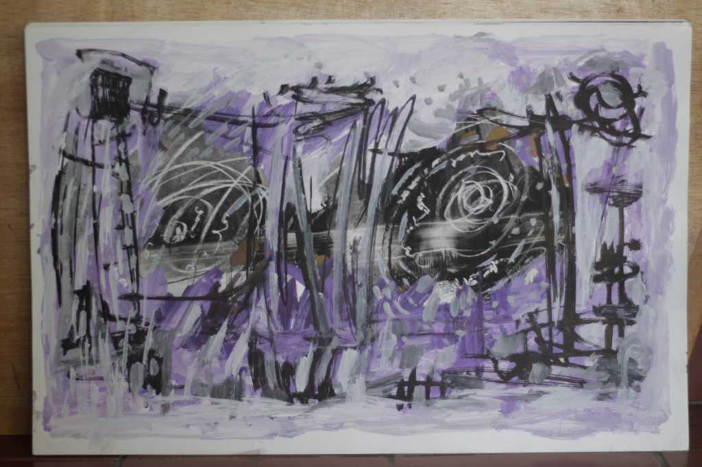 Lukisan tinta diatas kertas ( Pusaran )