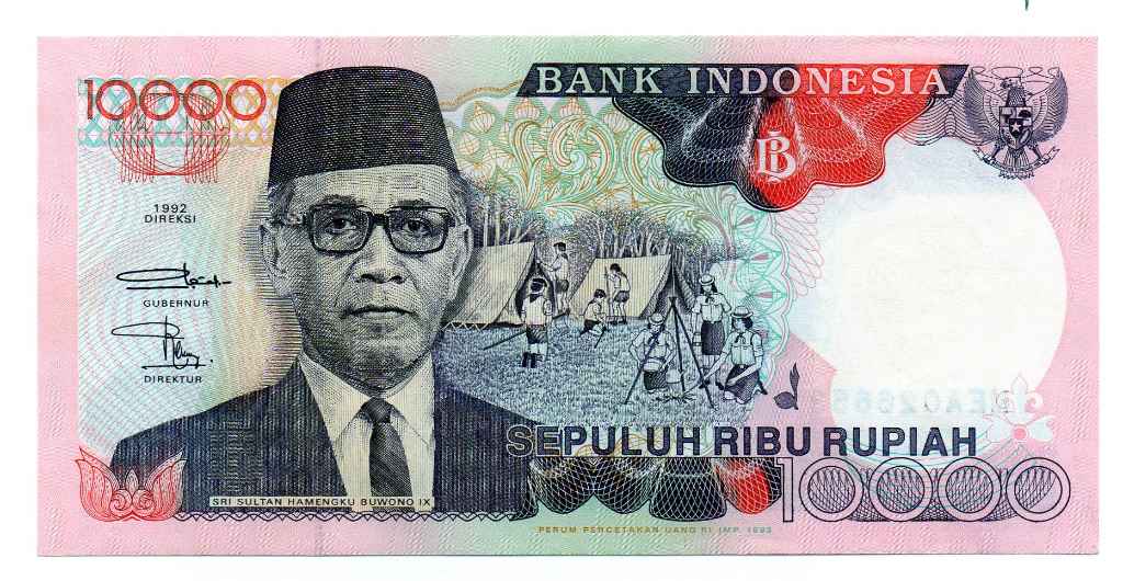 Indonesia 10000 Rupiah 1992/1993