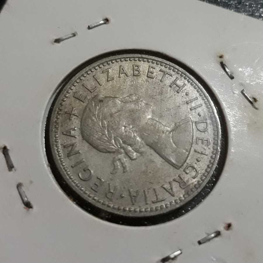 Britania Raya ( Great Britain ) - 1 Shilling 1958 KM904 : Koin / Asing