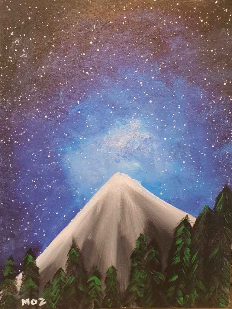 Lukisan Puncak Gunung Pelukis Mozes Aldridge